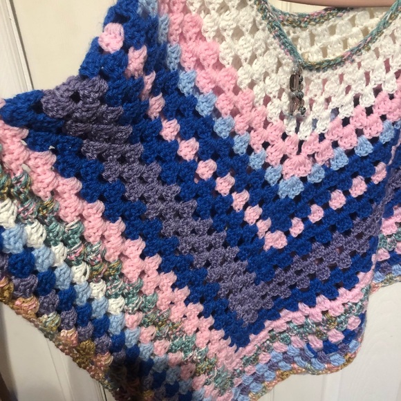 Granny Square Poncho - Picture 3 of 5
